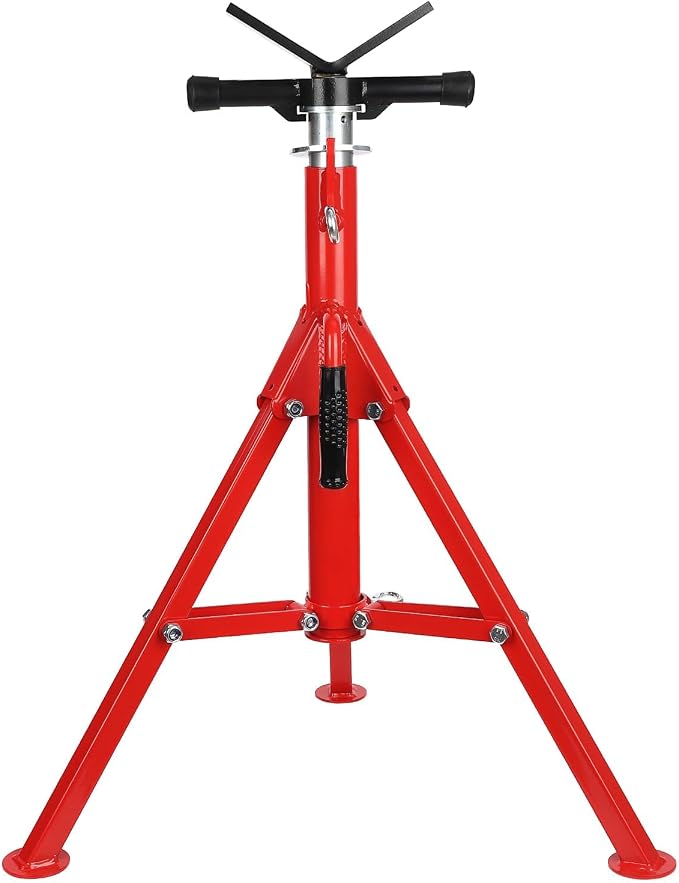 V-Head Pipe Jack Stand, 2500 Lbs Heavy-Duty Folding Pipe Stand by Unknown