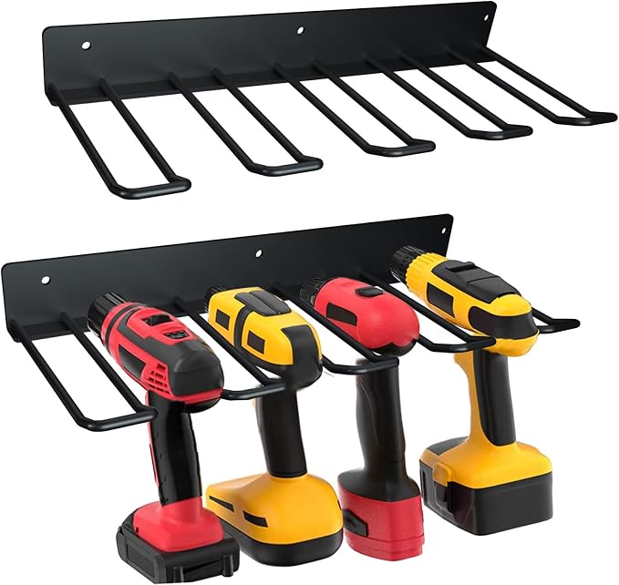 Electric Drill Storage Rack, Holds 4 Drills, Compact Storage by MuasdaeOutdoorStringlights