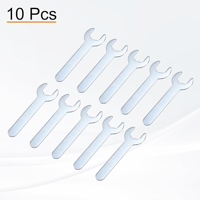 HARFINGTON 10pcs Small Wrench 15mm Open End U-Shaped Single Open Ended Spanner - Image 3