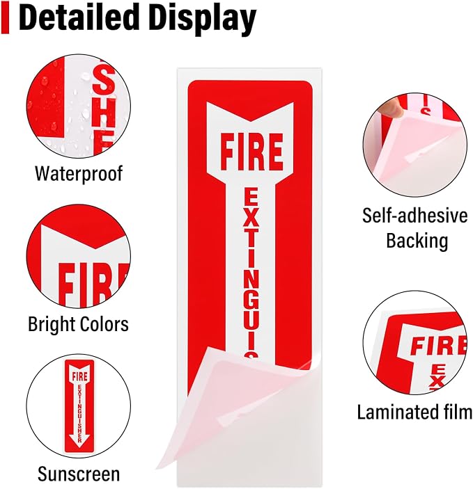 Madrigal fire extinguisher inside sticker, fire extinguisher sign, 2 - Image 3