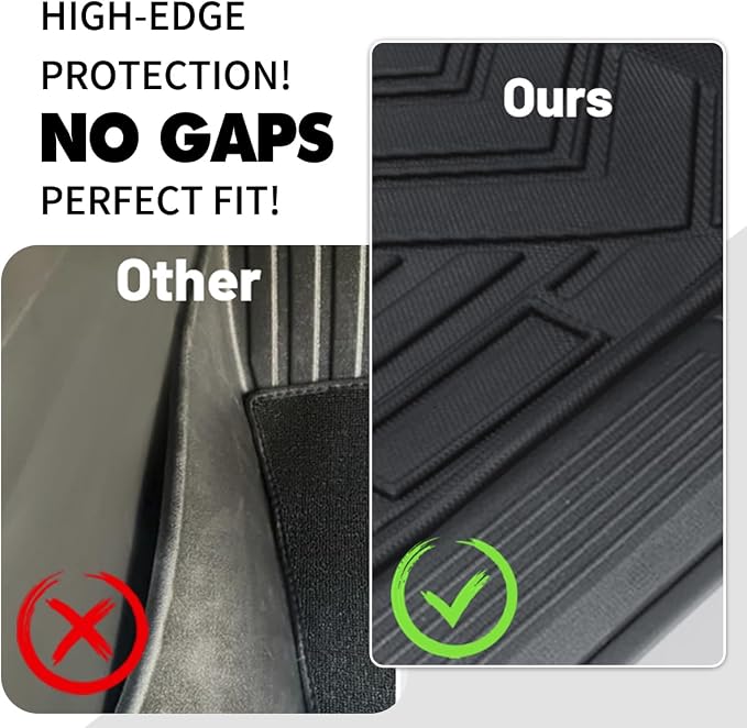Fit for 2020-2014 Nissan Rogue Floor Mat Backrest Mat Cargo Liner, All-Weather - Image 3