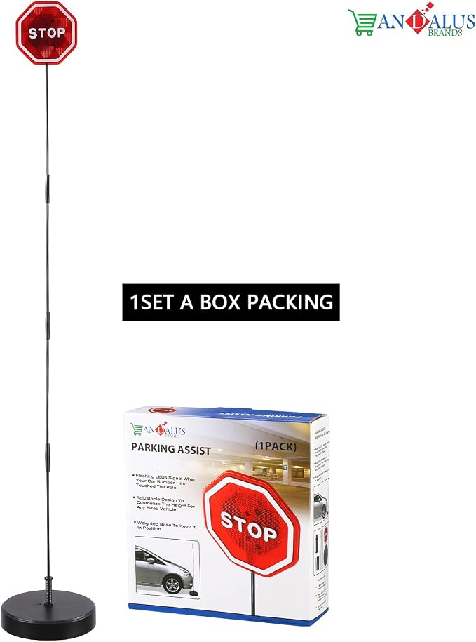 Andalus Brands Flashing LED Stop Sign Garage Parking Assistant System | Bumper - Image 3