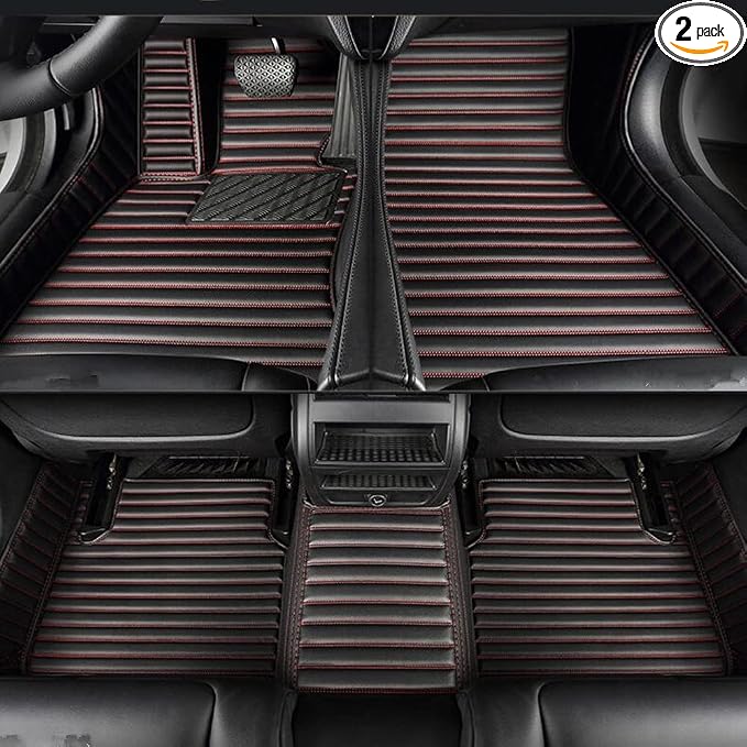 Custom All-Weather Protection Luxury Leather Floor Mats by JTXWANG