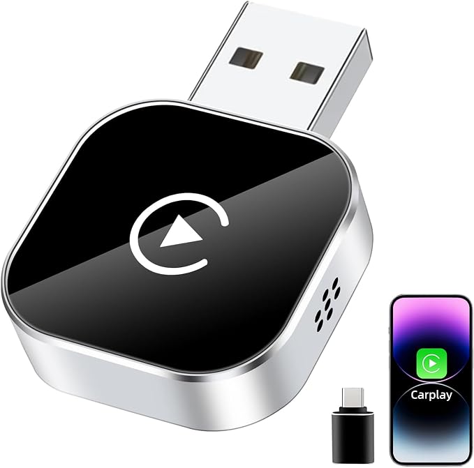Wireless CarPlay Adapter for iPhone, Convert Wired to Wireless CarPlay Adapter by HAUSEE