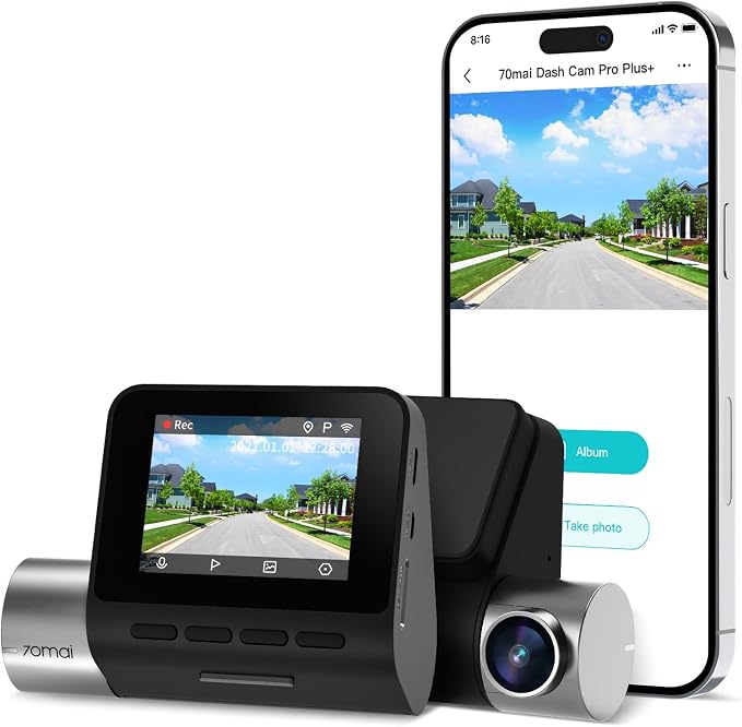 70mai 2.7K Dash Cam Front A500S, 1944P Dash Camera by 70mai