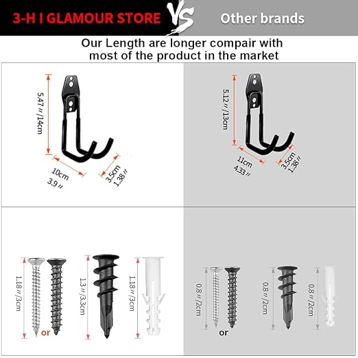 3-H Heavy Duty Garage Hooks - Image 3