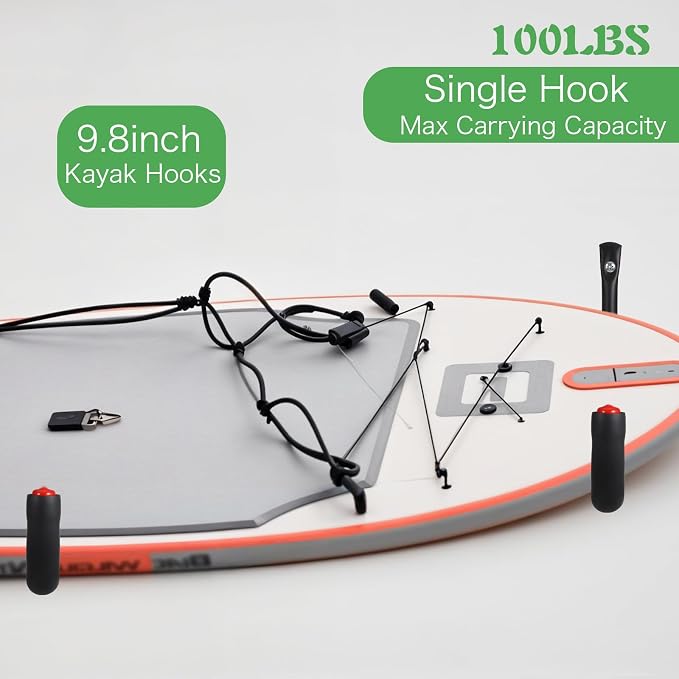 10 Pack Heavy Duty Garage Hooks, 9.8" & 3.5" Kayak Storage Hook, 100LB Capacity - Image 5
