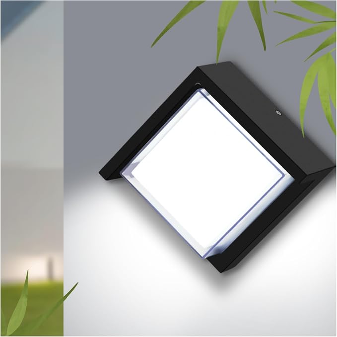 Outdoor Wall Light, 6000K Daylight Small Anti Rust Exterior Wall Lighting by TOMOURD