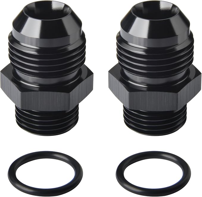 12AN Male Flare to 8AN 8 ORB O-ring Boss Fuel Rail Adapter Fitting Aluminum by Podavelle