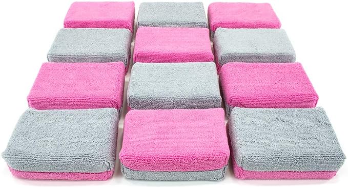 Autofiber Thick Ceramic Coating Applicator Sponge | 12 Pack | by Autofiber
