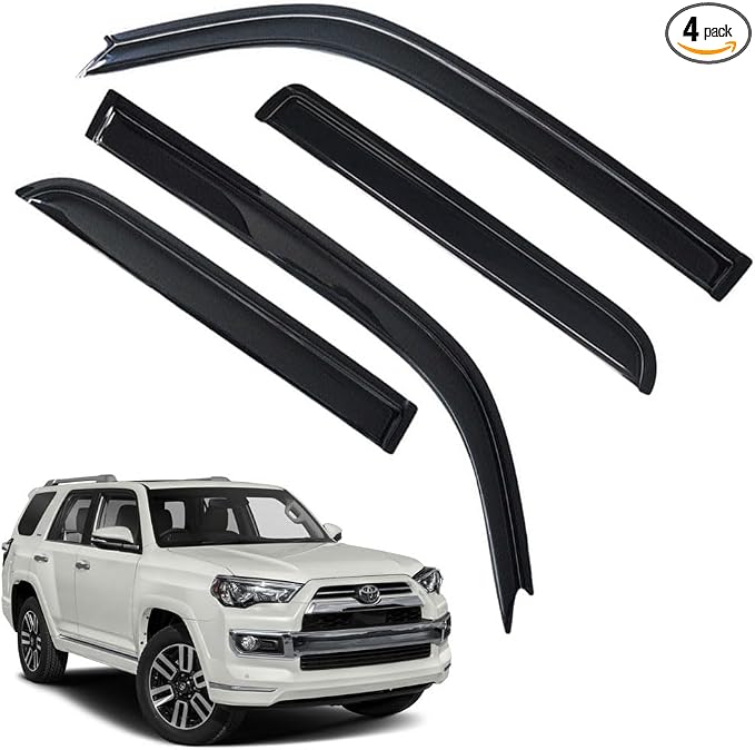 Rain Guards for 4Runner 2010-2022, Tape-on Side Window Deflectors for 4Runner by LETINGFAR