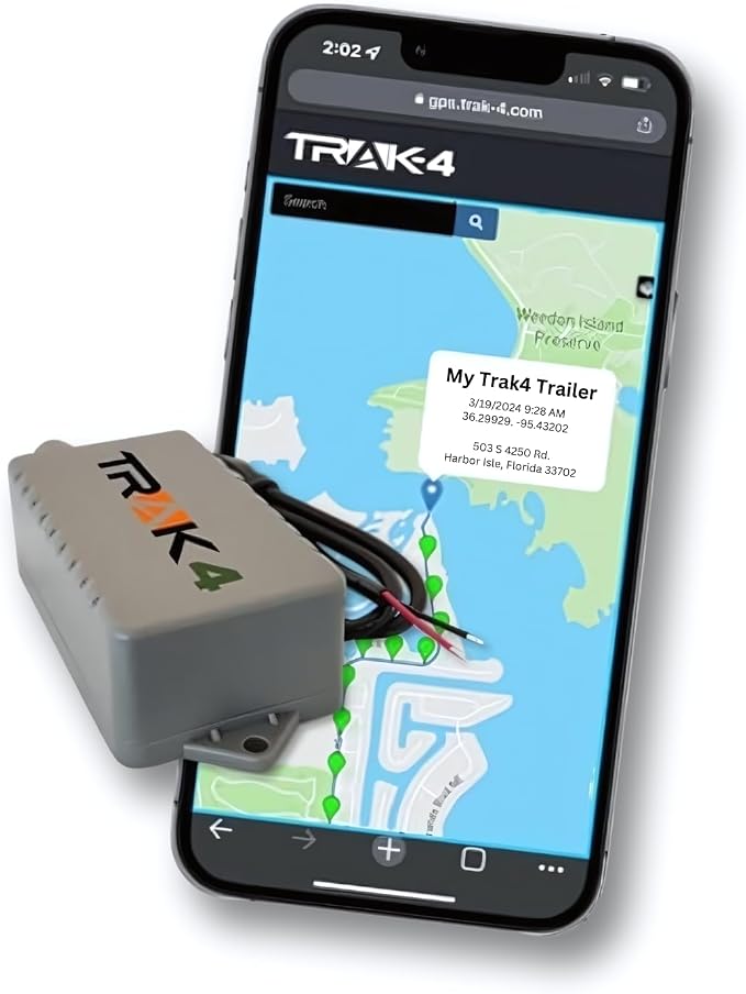 Trak-4 12v Hardwired GPS Tracker. Durable, Reliable Track Trailers, Assets. by Trak-4