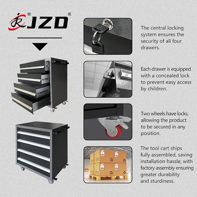 JZD Metal Garage Tool Cabinet System, Tool Organization - Image 7