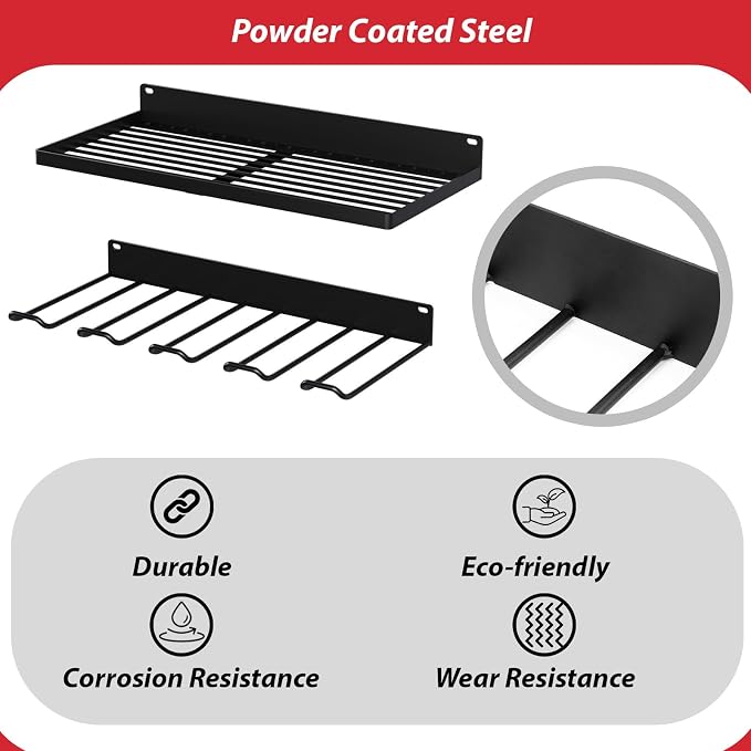 Power Tool Organizer With Charging Station, Wall Mount Drill Holder, - Image 3