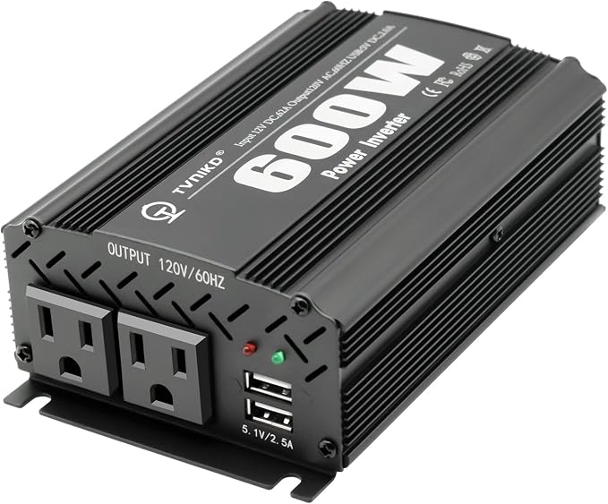 600W Power Inverter DC 12V to AC 110V Car Charger Plug Inverter Adapter by TVNIKDPOWERINVERTER