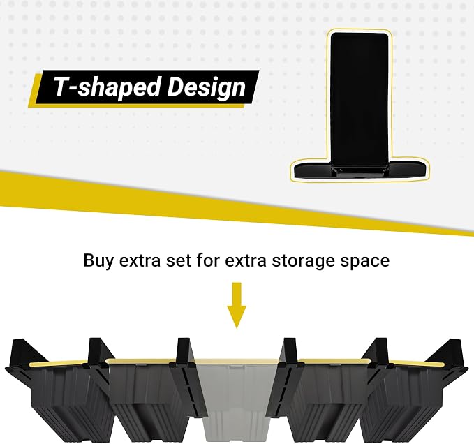 6-bin Overhead Garage Storage Rack, Ceiling Storage Racks Heavy Duty, Powder - Image 5