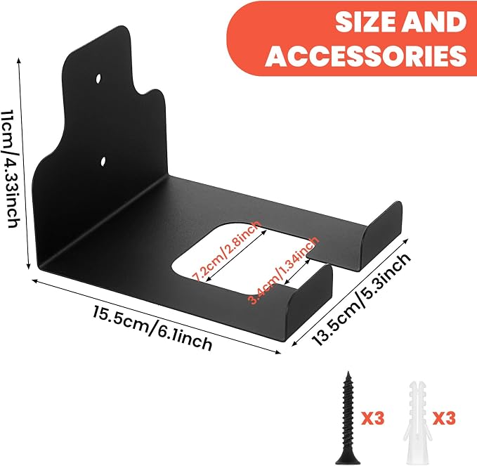 2 Pack Garage Organizer Trimmer Rack, Garden Power Tool Hanger Whackers Holder - Image 2