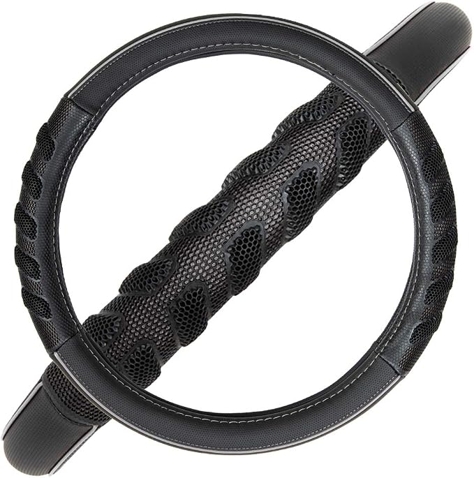 Flying Banner car Steering Wheel Cover Faux Leather Massage Universal fit 3D - Image 5