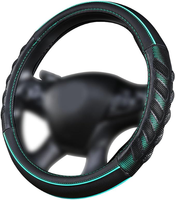 Flying Banner car Steering Wheel Cover Faux Leather Massage Universal fit 3D by FlyingBanner