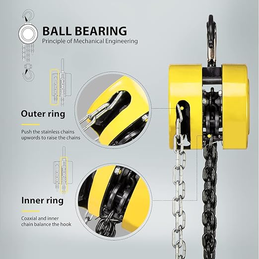 SPECSTAR Hand Chain Hoist 1 Ton 2200 Lbs Capacity 10 Feet - Image 4