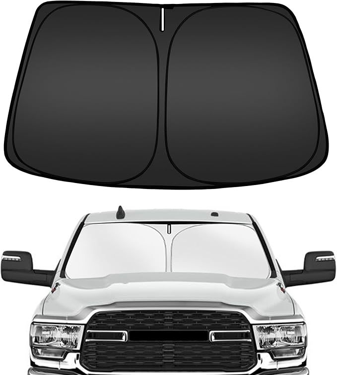 ARISMOTOR Windshield Sun Shade for Dodge RAM 2500 3500 2010-2025, Custom Fit by ARISMOTOR