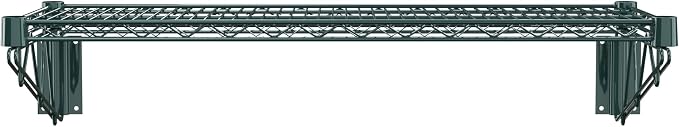 14" x 36" Green Epoxy Wire Wall Mount Shelf - Image 4