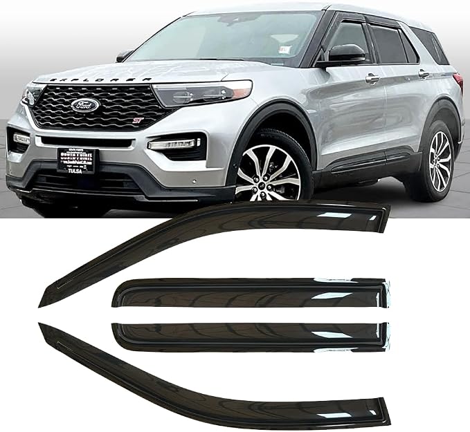 94332 Side Window Visor Wind Vent Deflector fit by Puermto