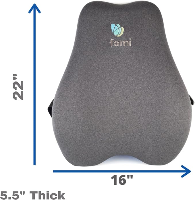 FOMI Extra High Back Lumbar Support Pillow | Thick Thoracic Foam Pad - Image 2