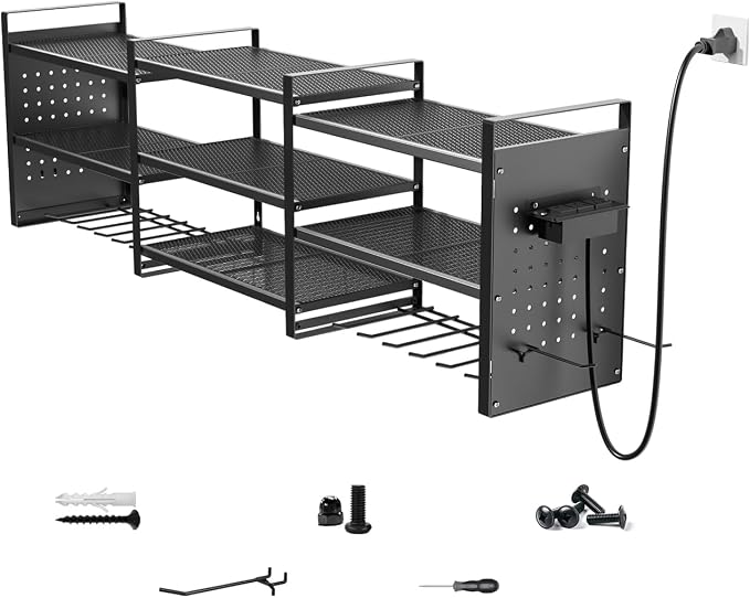 Heavy-Duty 48" Wall Mount Power Tool Organizer by Kweetle