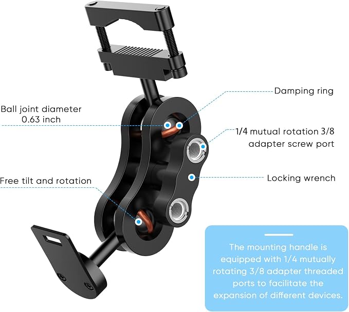 Radar Detector Mount, Aluminum Rearview Mirror Rod Radar Bracket, - Image 4