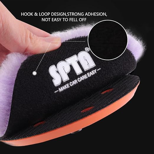 SPTA 2Pcs 6Inch Wool Cutting Pad Set, Car Polisher - Image 7