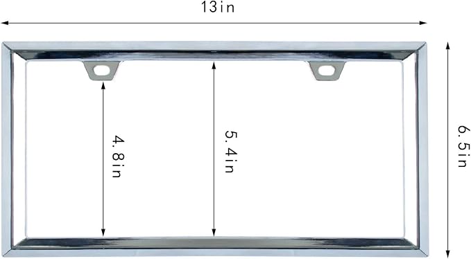 3D Chrome License Plate Frames, Pure Zinc Alloy Metal - Image 5
