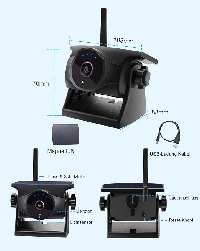 1080P Solar Wireless Backup Camera - Image 9