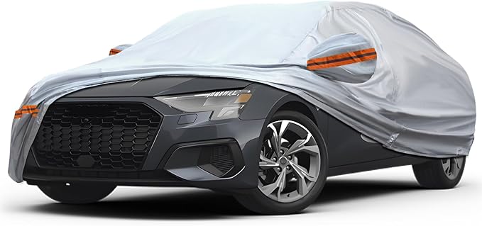 KEYOOG 6-Layer Full Car Cover is All-Weather Waterproof, Fit by KEYOOG