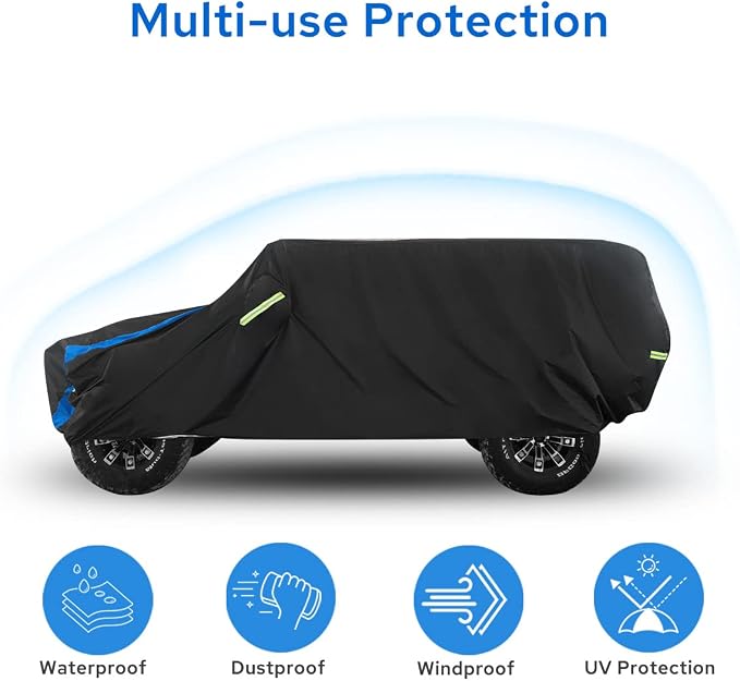 Avecrew for Jeep Wrangler Cover Waterproof 4 Door, All Weather for Jeep Rain - Image 6