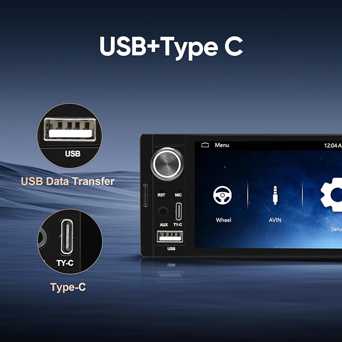 6.36" Single DIN Car Stereo - Image 5