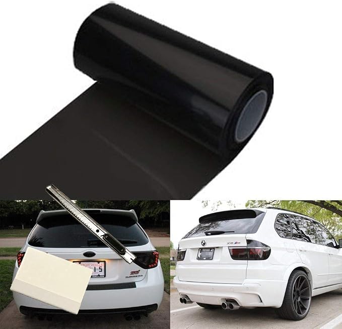 12 by 48 Inches Self Adhesive Headlight, Tail Lights, Fog Lights Tint Vinyl Film by F+%26+B+LED+LIGHTS