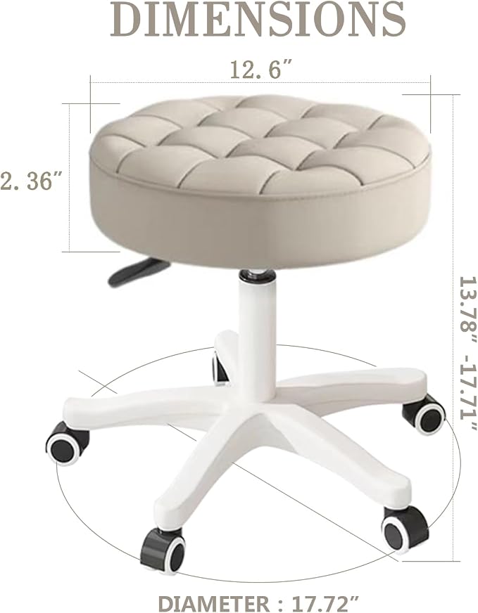 Small Chair Round Rolling Stool - Image 2