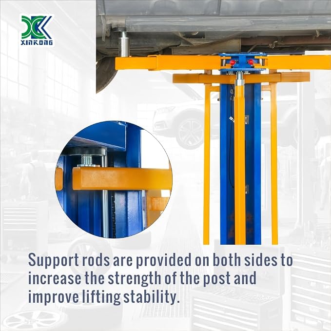XK-6200 Mobile Single Post Car Lift Electro-Lock Maximum Lifting Capacity 6200 - Image 8
