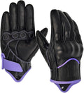 Harssidanzar Women's Motorcycle Gloves, Leather Motorcycle Gloves, Motorbike by Harssidanzar
