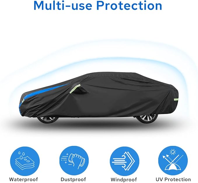 Avecrew Car Cover Custom Fit for Honda Accord, Waterproof All Weather Full - Image 2