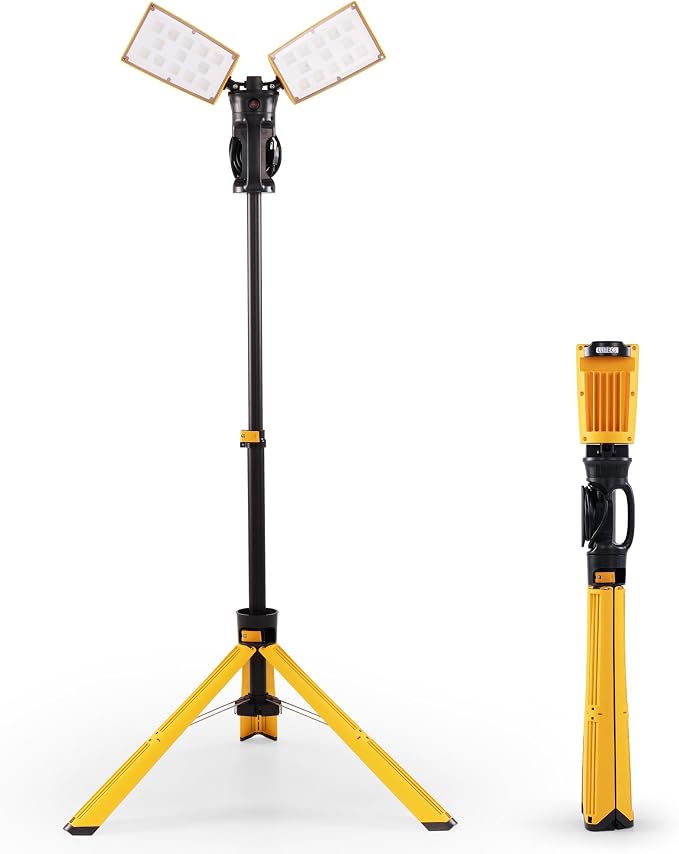 LUTEC 【Upgraded】 6290Pro 15000 Lumen 105 Watt Dual-Head LED Work Light by LUTEC