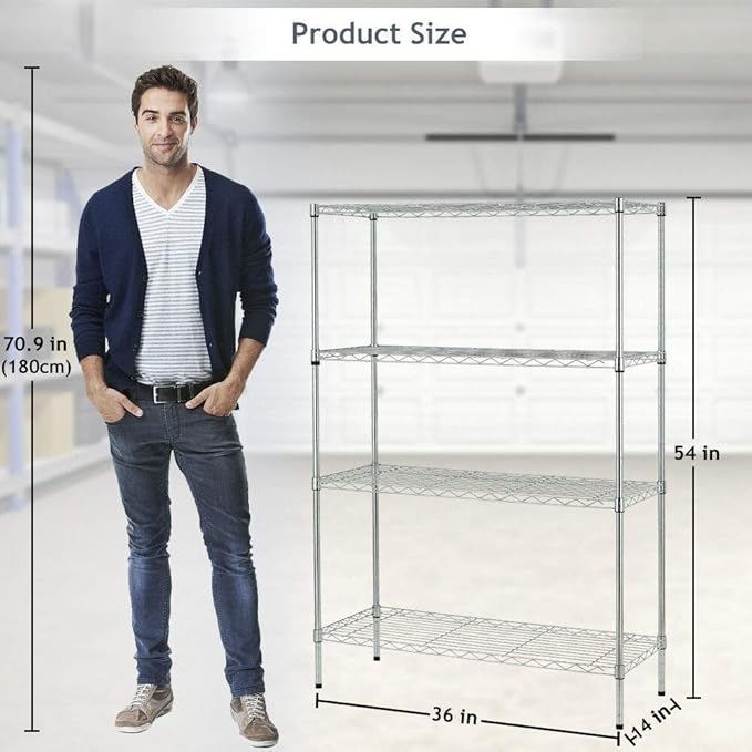 BestOffice Shelving Unit NSF Metal Large Storage Shelves Heavy Duty Height - Image 3