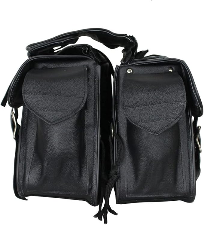 GARGOYLE BELLS Motorcycle Saddle Bags Leather Motorcycle Luggage Bag - Image 8