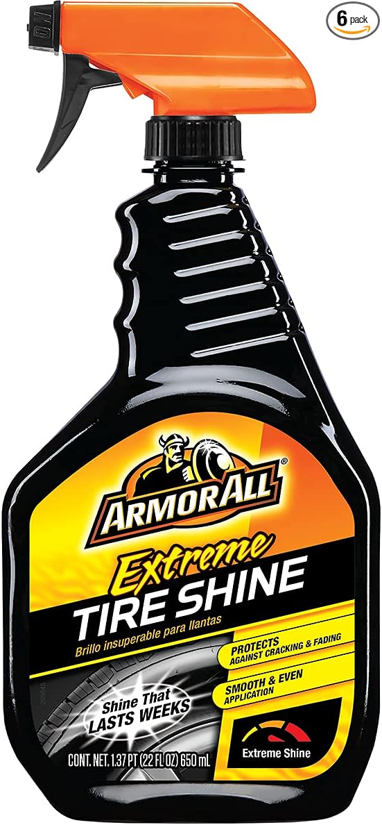 Armor All Extreme Tire Shine Spray, Tire Cleaner and Shine, 22 Fl Oz Each by ArmorAll
