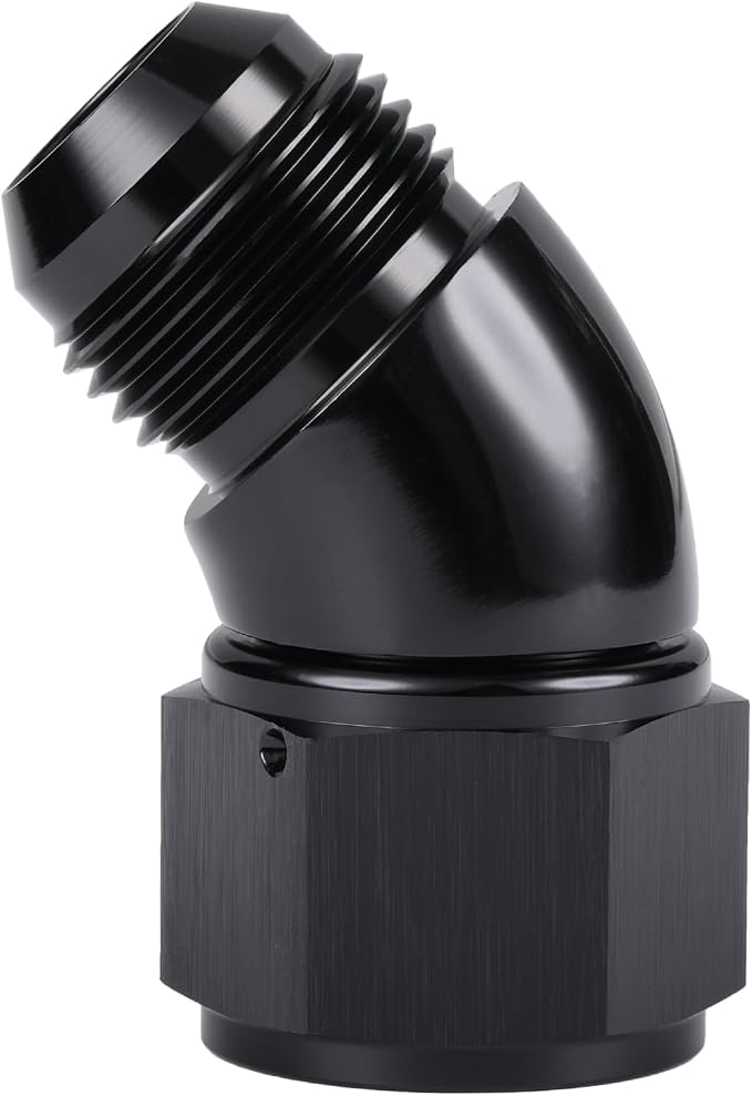 45 Degree 16AN Male to 16AN Female Swivel Full Flow Fitting Adapter Coupler - Image 5