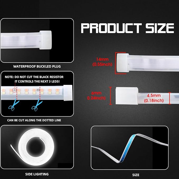 Upgrade Dynamic Flowing Car LED Trunk Light Strip, 158Inch Universal Flexible - Image 5