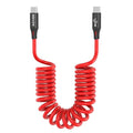 AGVEE 3ft Coiled Short USB-C to USB-C Charging Cable 60W PD Fast Charger Cord by AGVEE