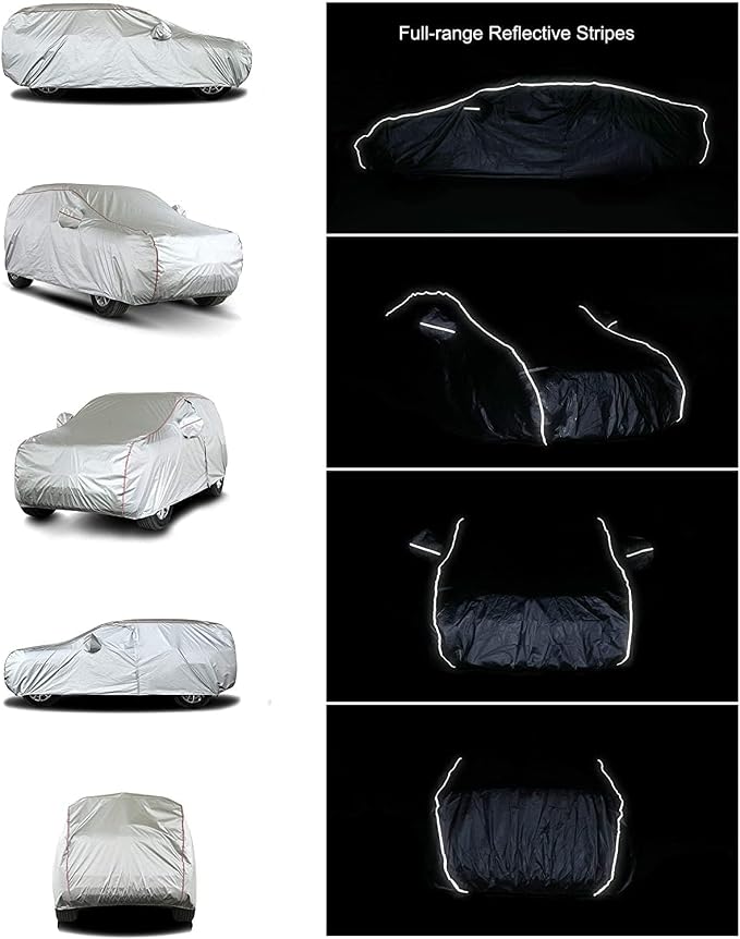 Tecoom Hard Shell Zipper Design Waterproof UV-Proof Windproof Car Cover - Image 4