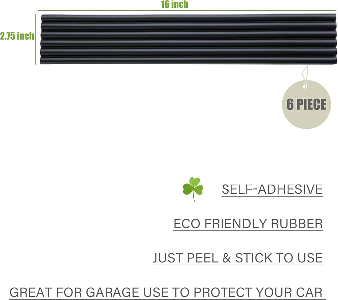Garage Wall Protector Strip Car Door Protector, Self-Adhesive Rubber Garage - Image 6